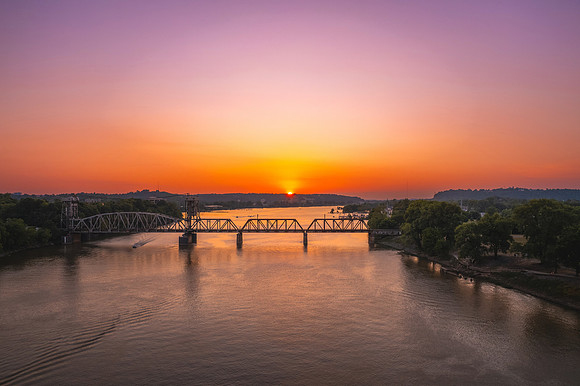 Sunset Over the Arkansas River